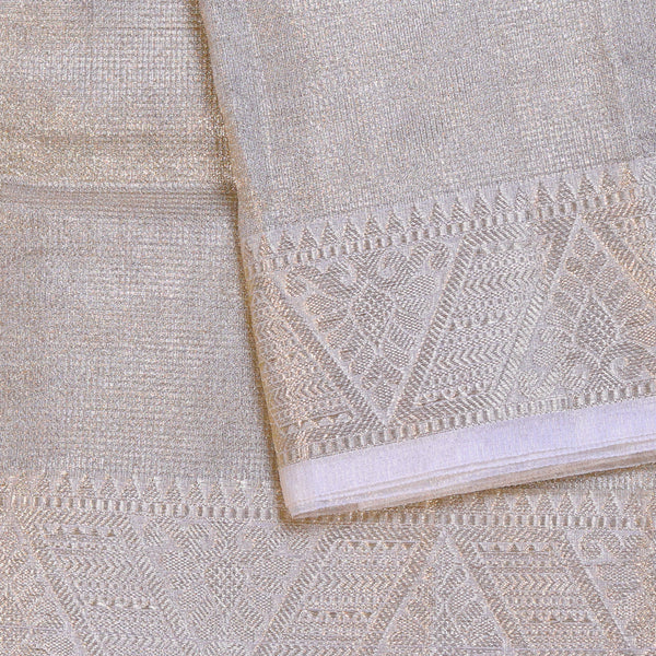Kota Saree - White Gold