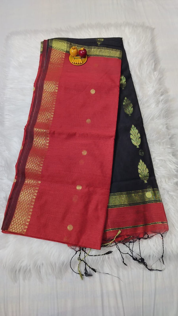 Cotton- Silk Rich Pallu Saree