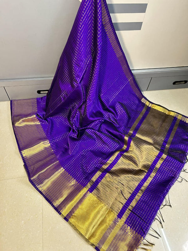 Soft Kanchi Checks - Blue