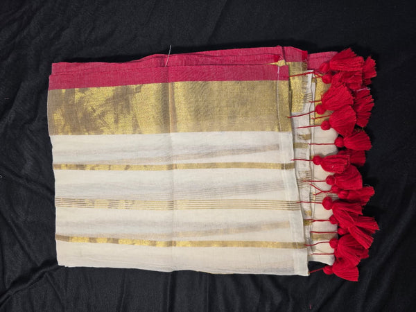 Mul Cotton - Red Border
