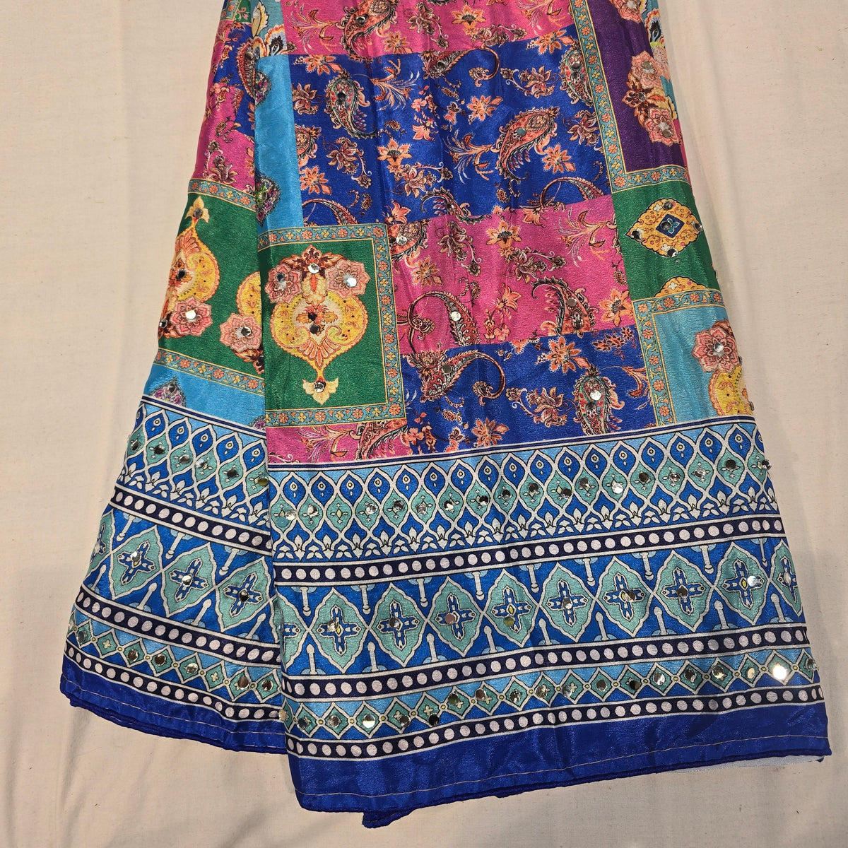 Ajrakh Mirror Work Sarees - LT13