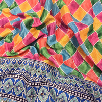 Ajrakh Mirror Work Sarees - LT13