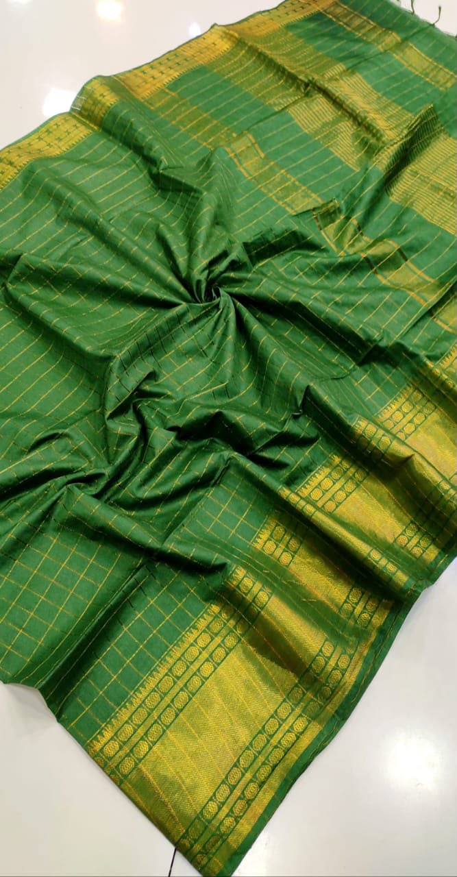 MC10 Bhagalpuri checks (Green)