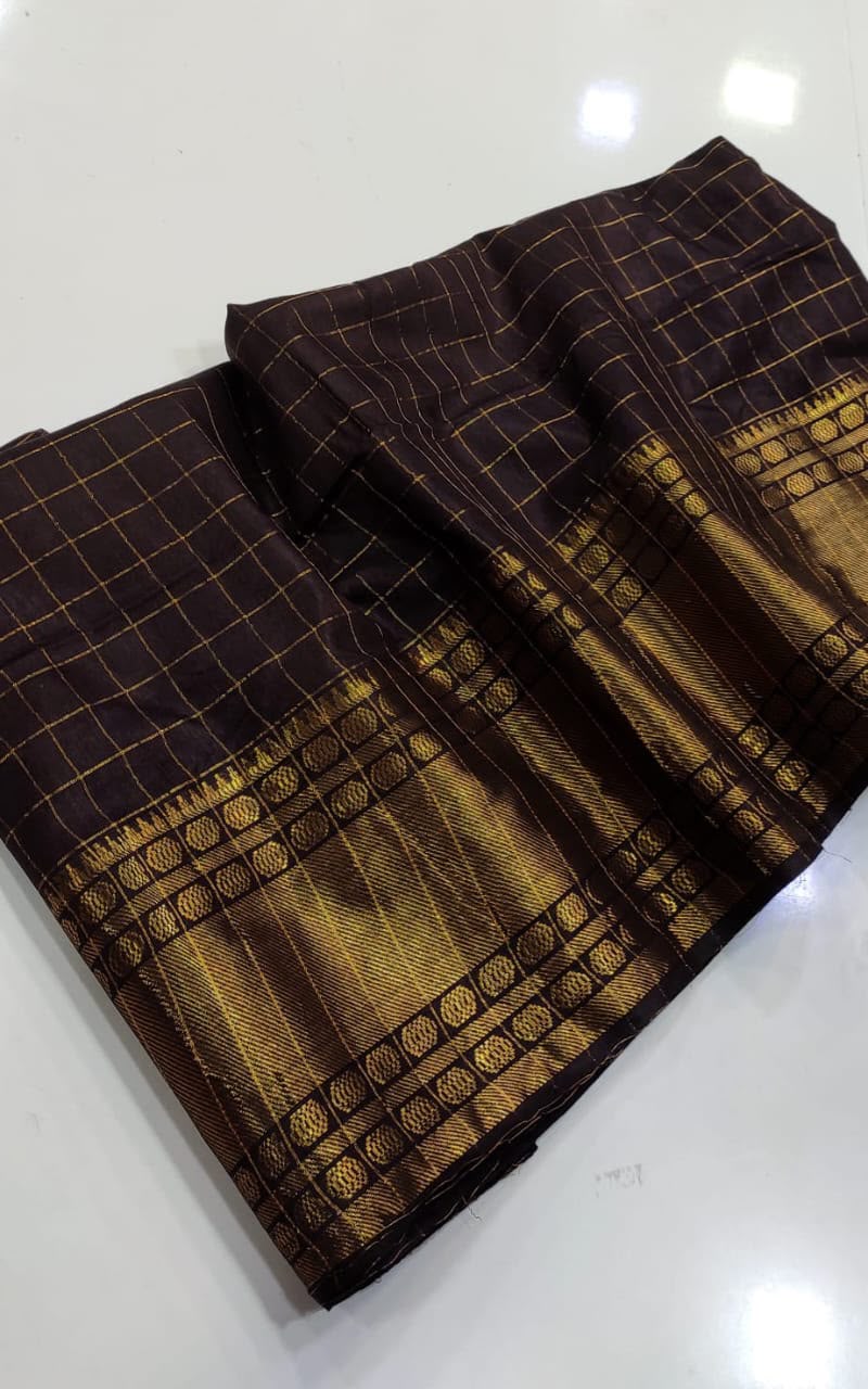 MC10 Bhagalpuri checks (Brown)