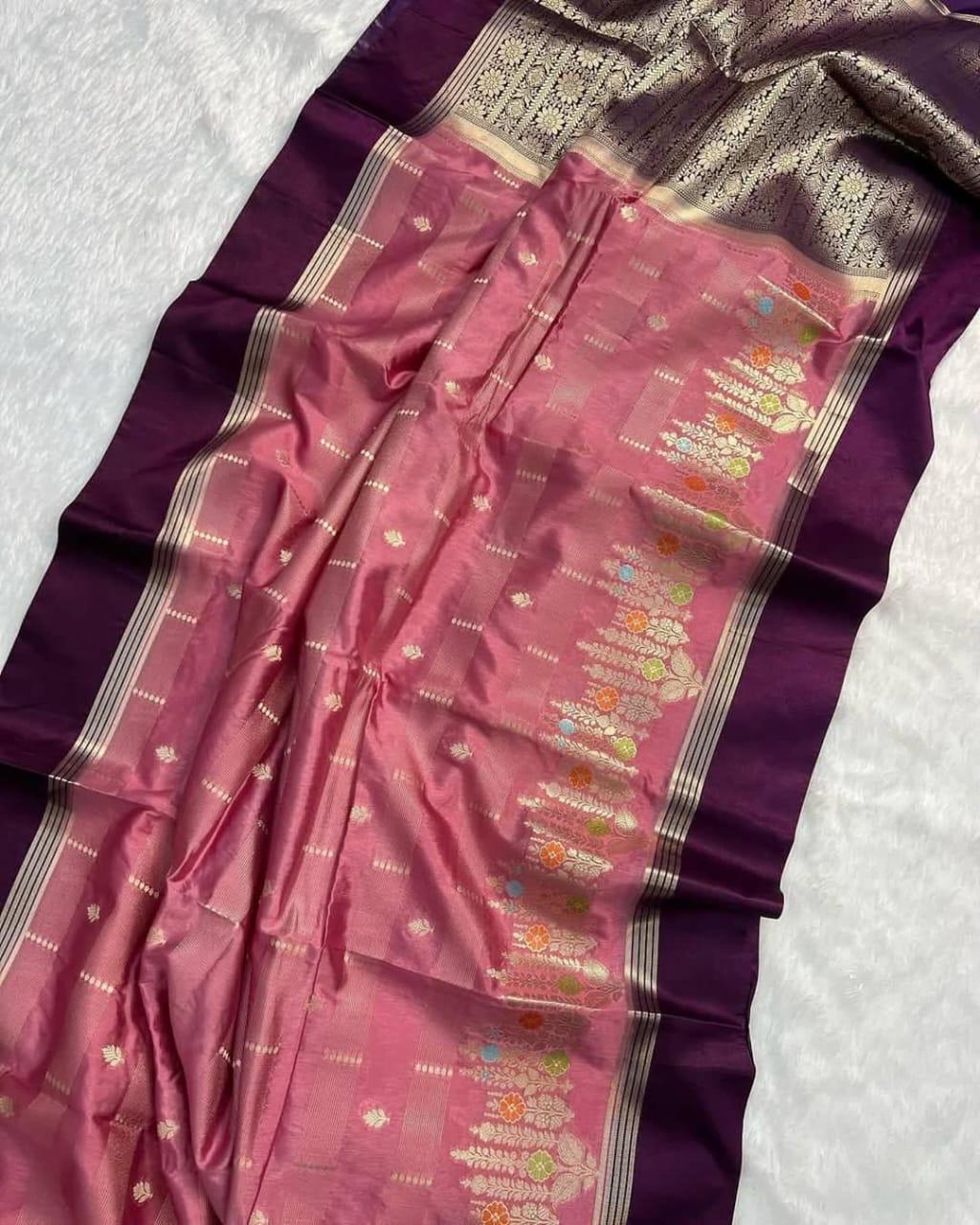 MN4-Banarasi Meenakari saree