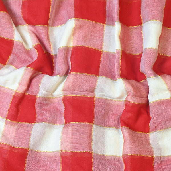 Mul Cotton - Red White