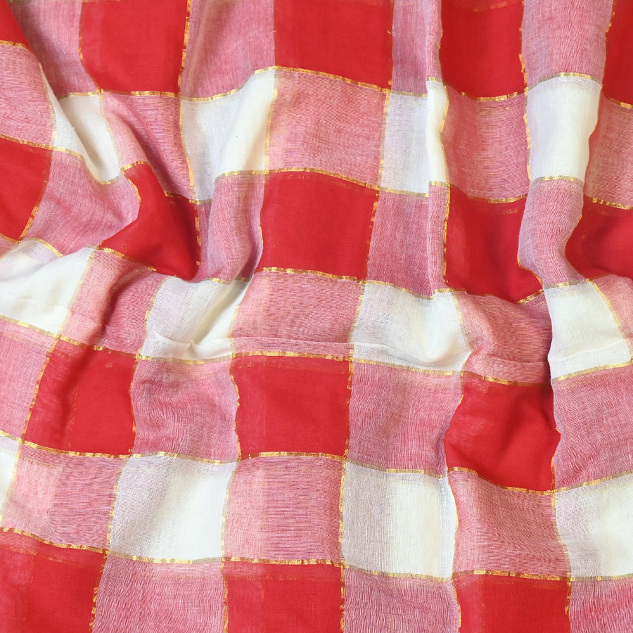 Mul Cotton - Red White