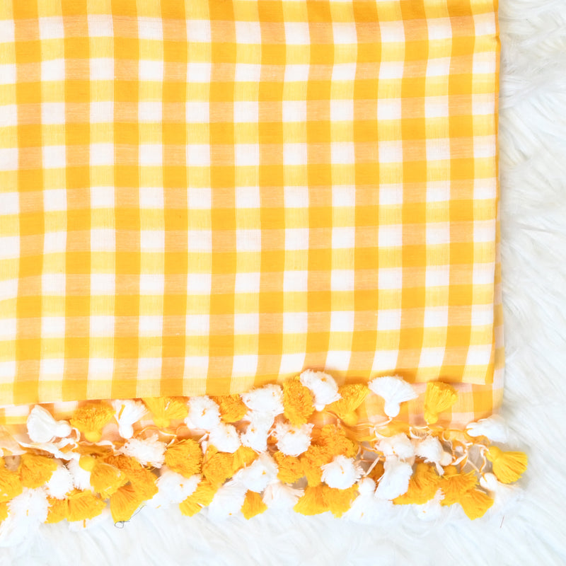 Mul Cotton - Yellow White