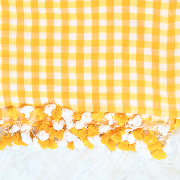 Mul Cotton - Yellow White