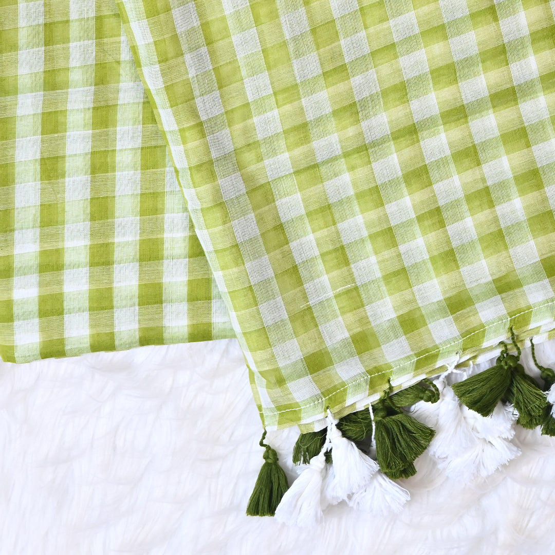 Mul Cotton - Green White