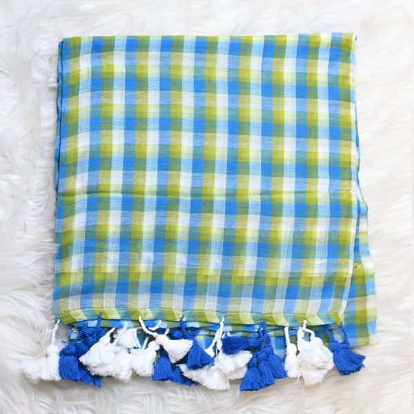 Mul Cotton - Blue Green