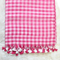 Mul Cotton - Pink White