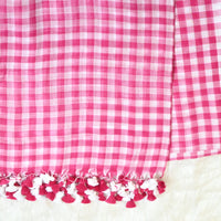 Mul Cotton - Pink White