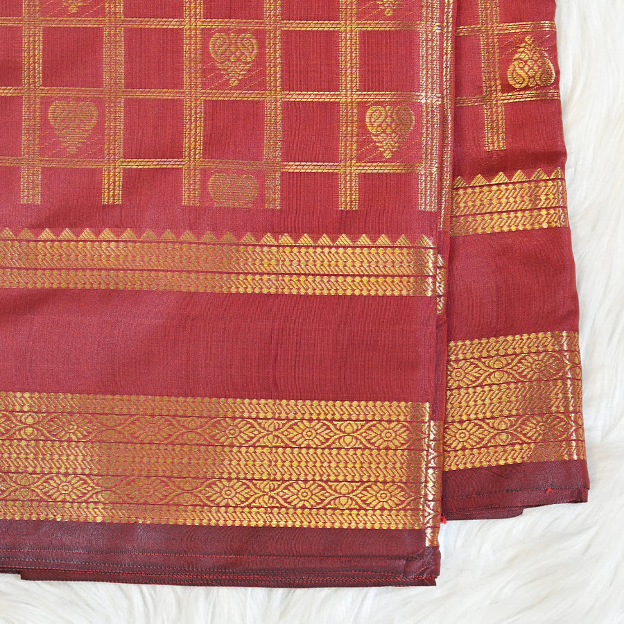 Semi Kanchi Pattu - Red