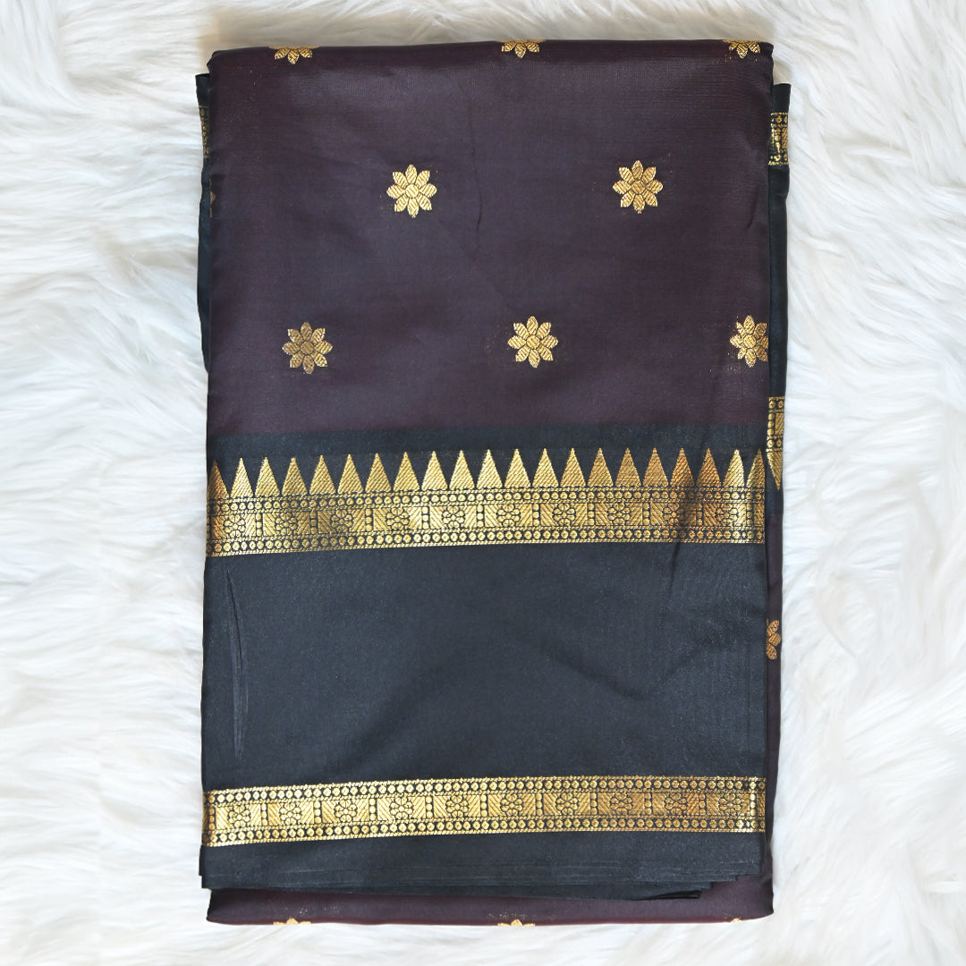 Semi Kanchi Pattu - Brown Green