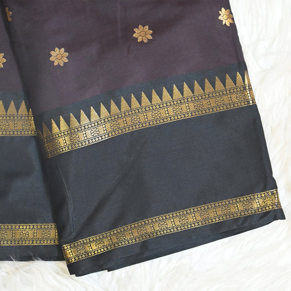 Semi Kanchi Pattu - Brown Green