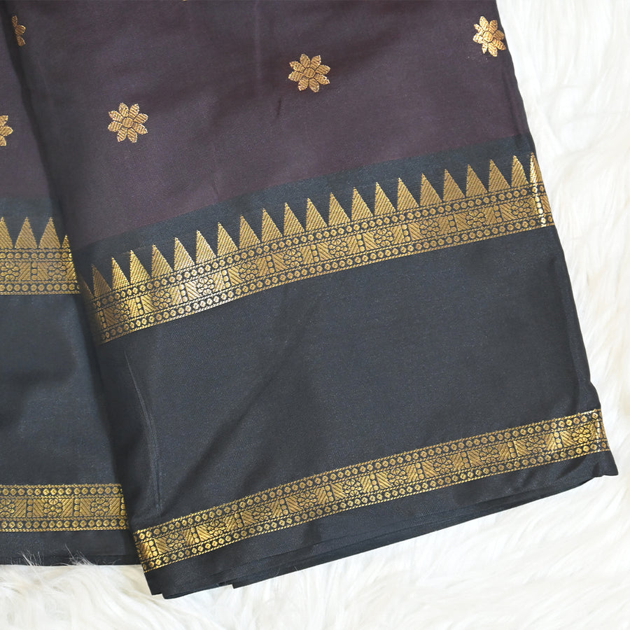 Semi Kanchi Pattu - Brown Green