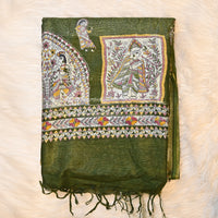 Madhubani Print - Dark Green