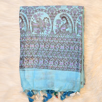 Madhubani Print - Sky Blue