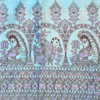 Madhubani Print - Sky Blue