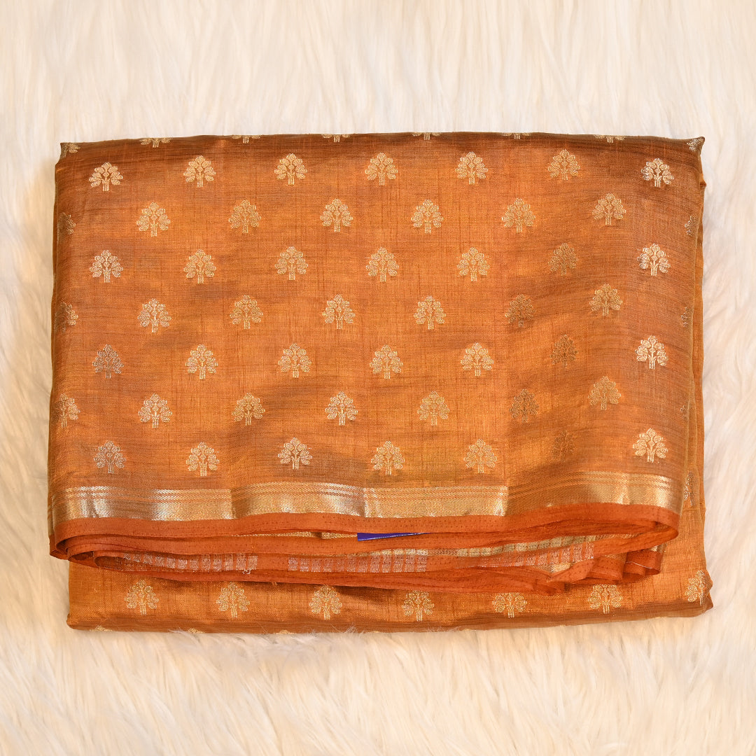 Tussar Silk - Rust Orange