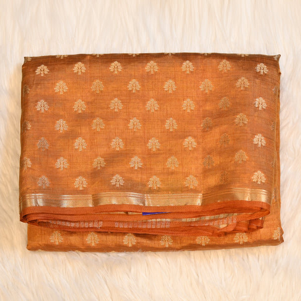 Tussar Silk - Rust Orange