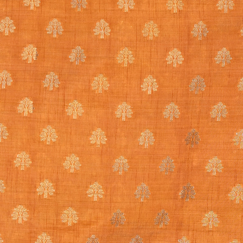 Tussar Silk - Rust Orange