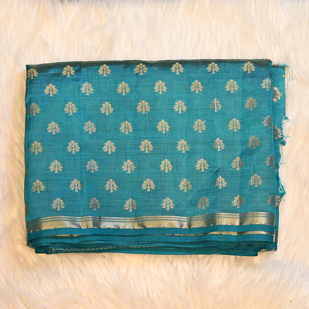 Tussar Silk - Krishna Blue