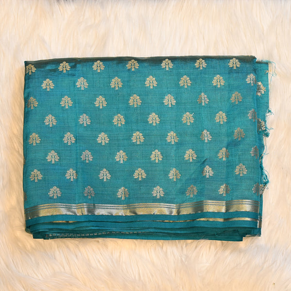 Tussar Silk - Krishna Blue