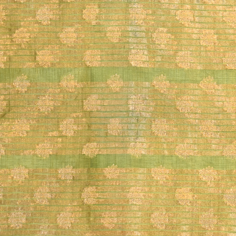 Tussar Silk - Pista Green
