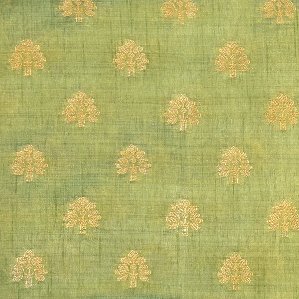 Tussar Silk - Pista Green
