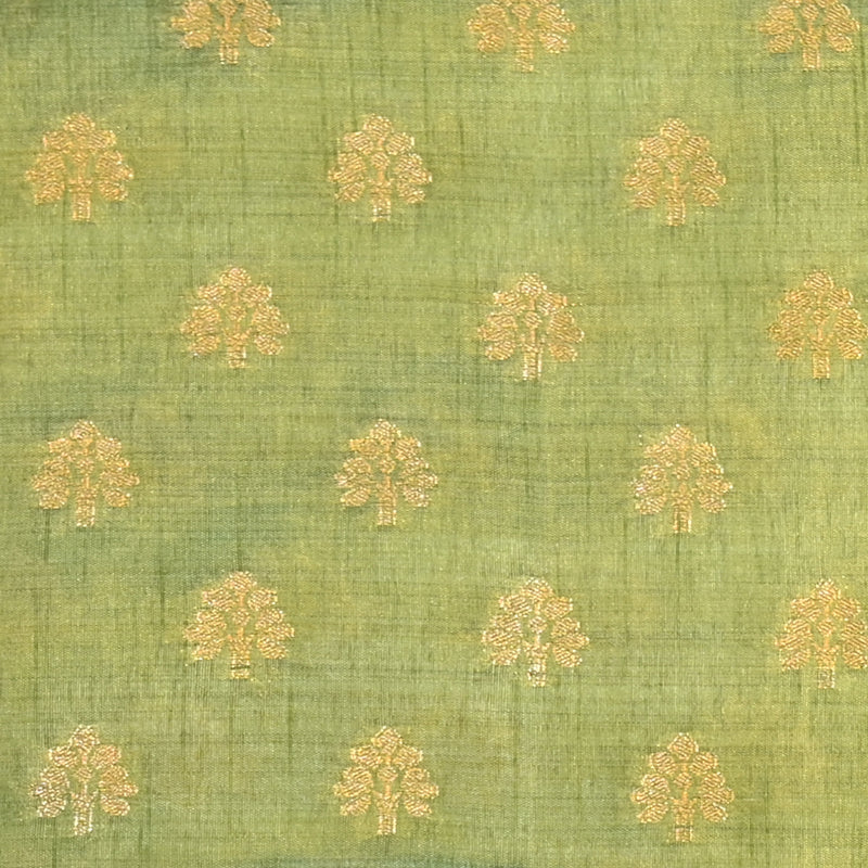 Tussar Silk - Pista Green