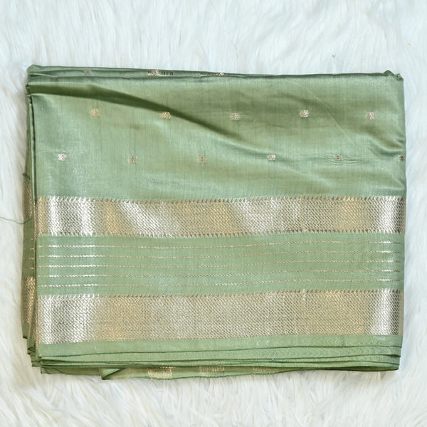 Maheshwari Silk - Pista Green