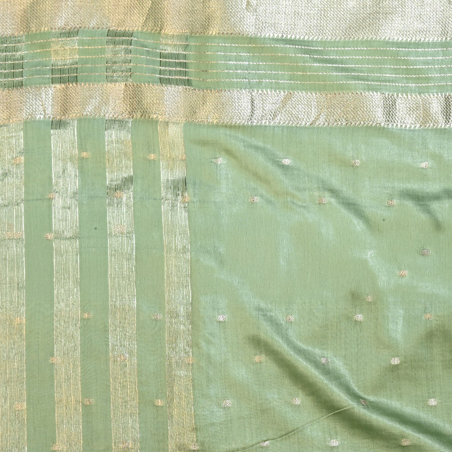 Maheshwari Silk - Pista Green