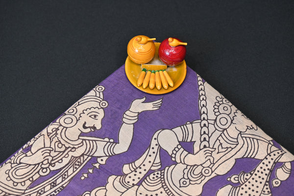 kalmkari chennuri cotton - Purple