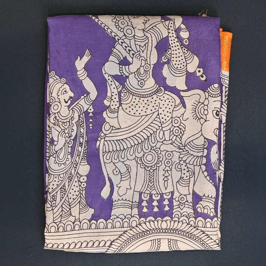 kalmkari chennuri cotton - Purple