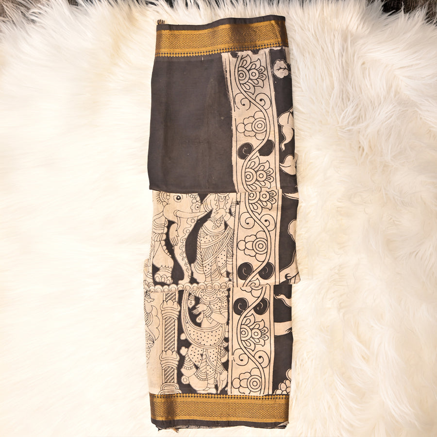 kalmkari chennuri cotton - Black