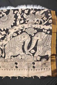 kalmkari chennuri cotton - Black
