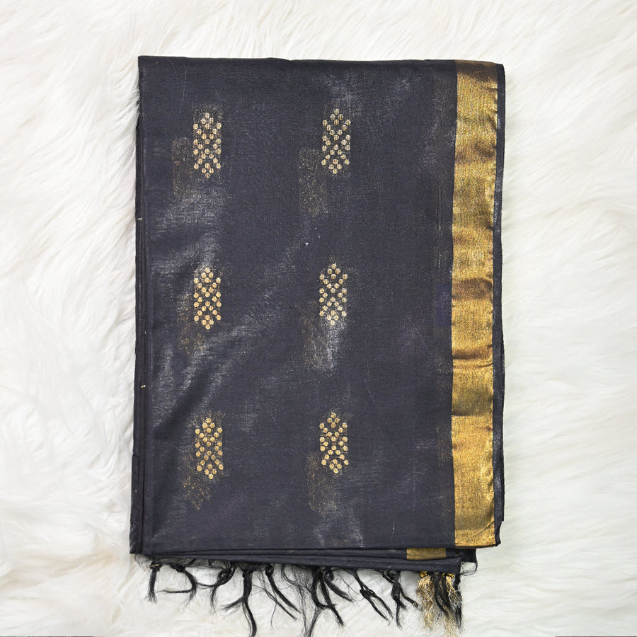 Bhagalpuri Kota Cotton - Black