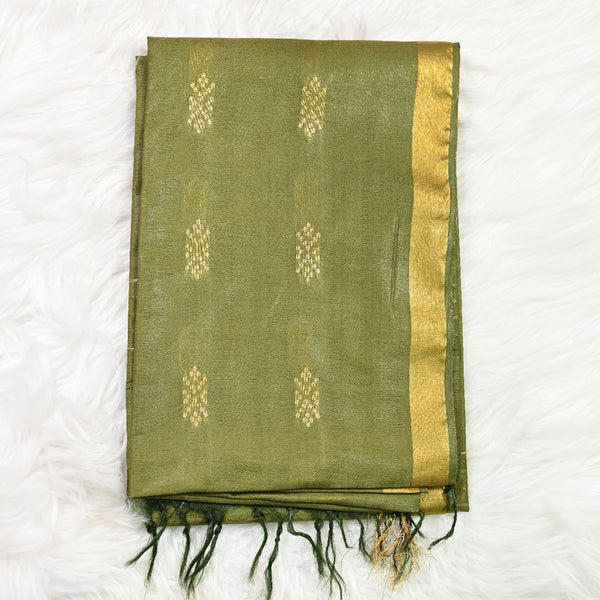 Bhagalpuri Kota Cotton - Pista Green