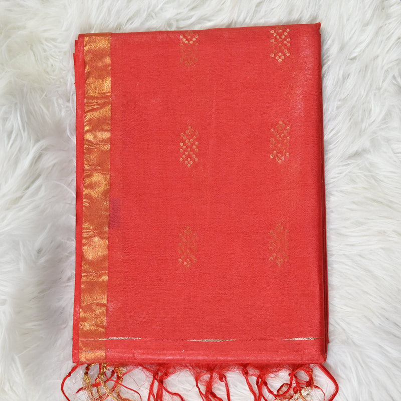 Bhagalpuri Kota Cotton - Orange