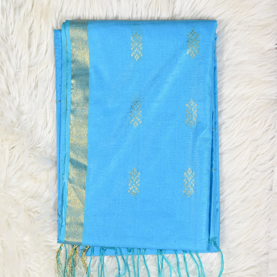 Bhagalpuri Kota Cotton - Sky Blue