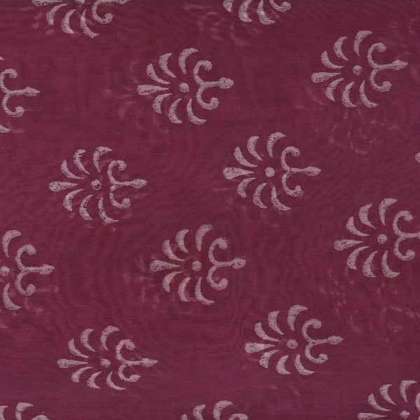 Pure Chanderi Cotton - Maroon