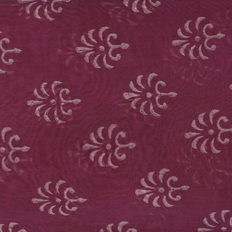 Pure Chanderi Cotton - Maroon