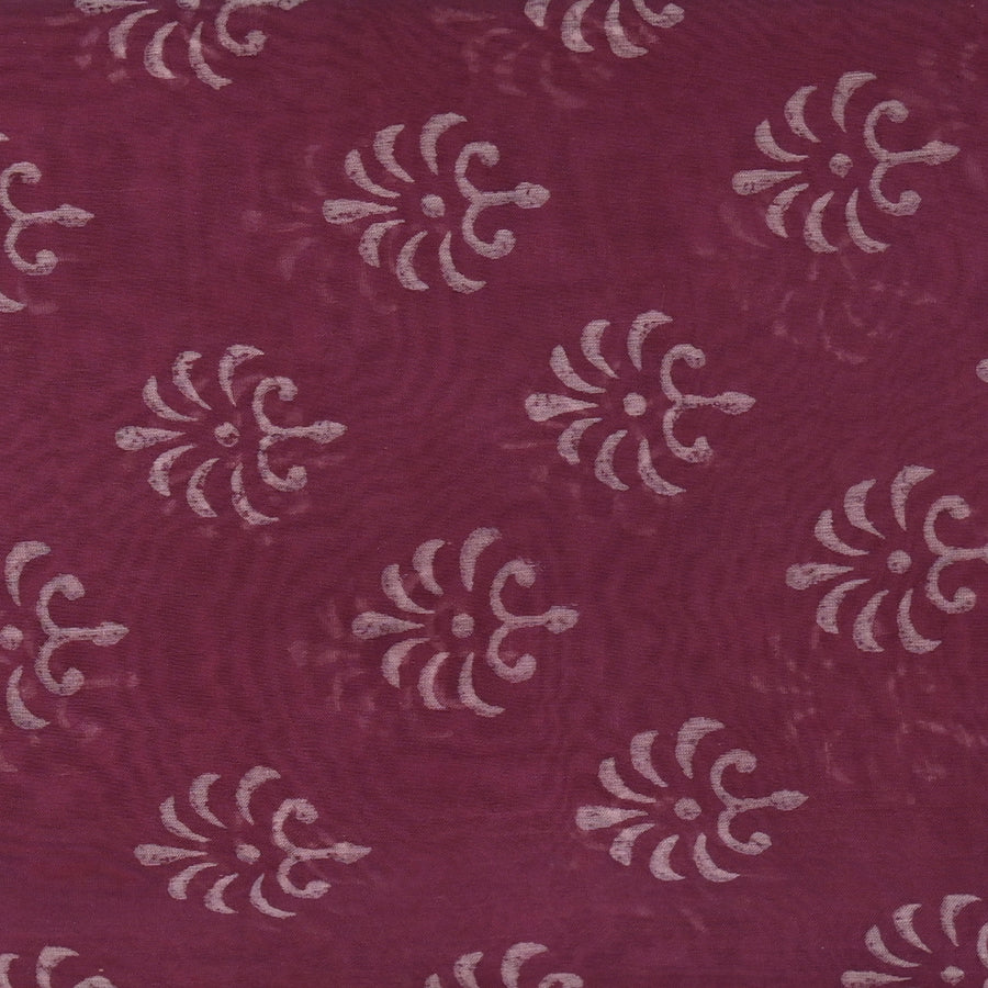 Pure Chanderi Cotton - Maroon