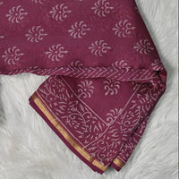 Pure Chanderi Cotton - Maroon