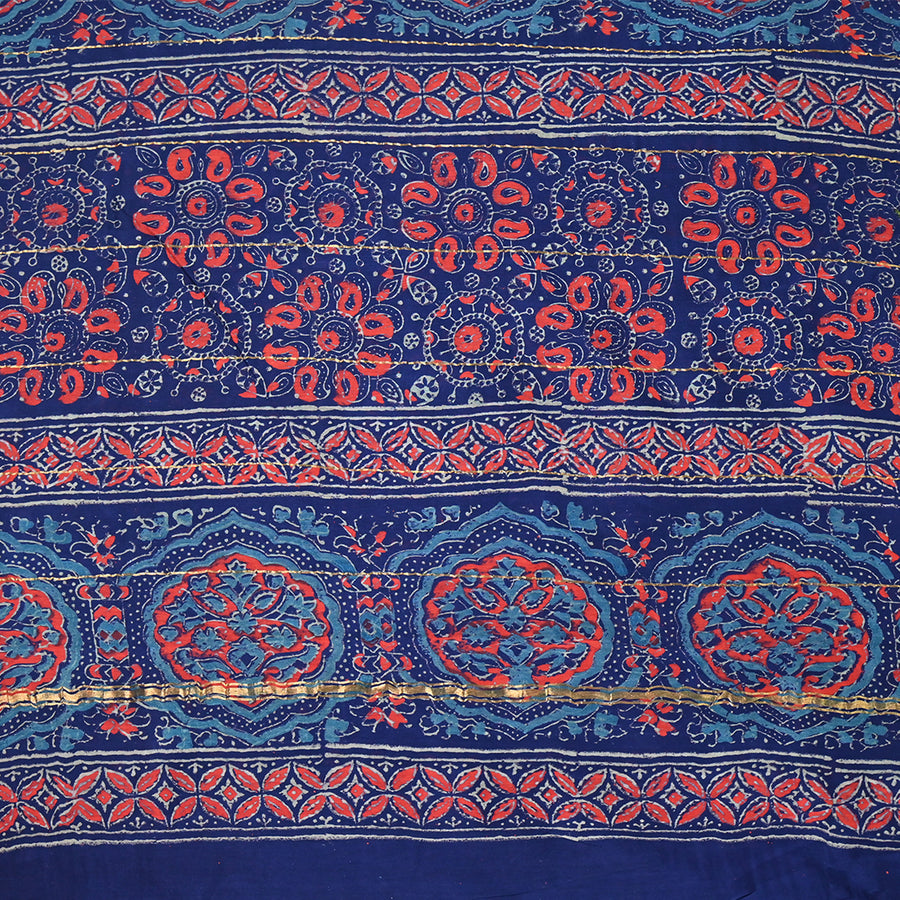 Pure Chanderi Cotton - Navy blue