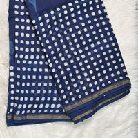 Pure Chanderi Cotton - Dark Blue