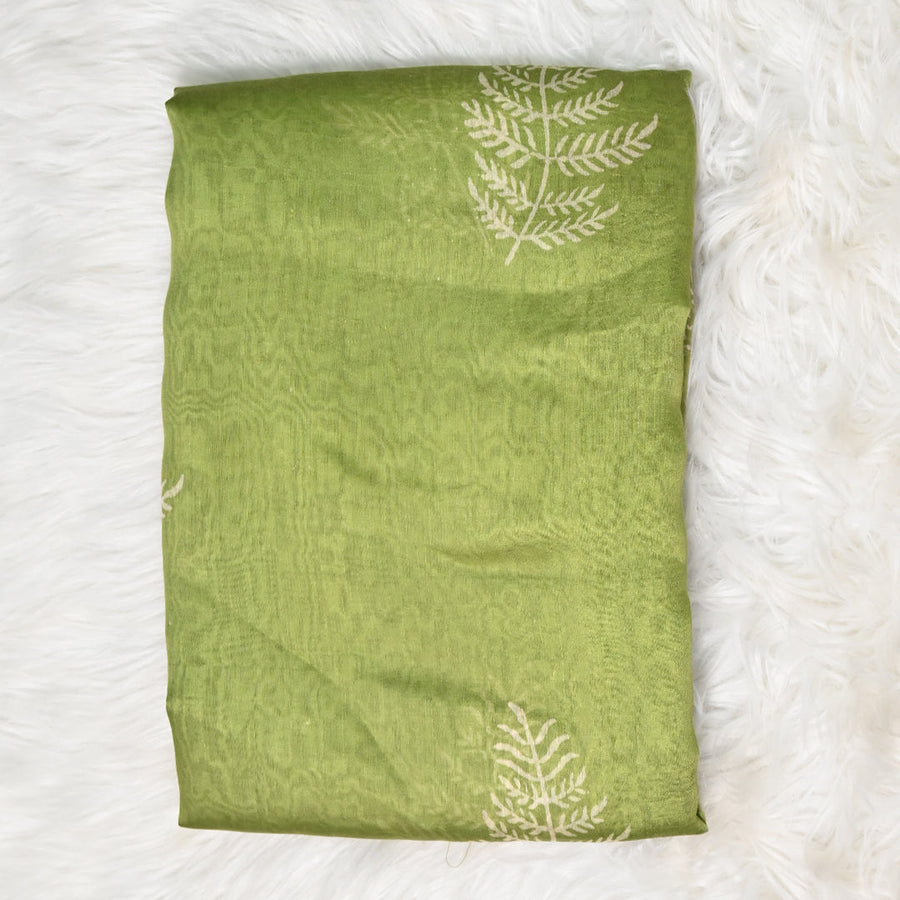 Pure Chanderi Cotton - Pista Green