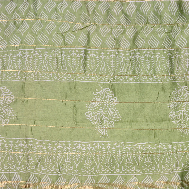 Pure Chanderi Cotton - Pista Green